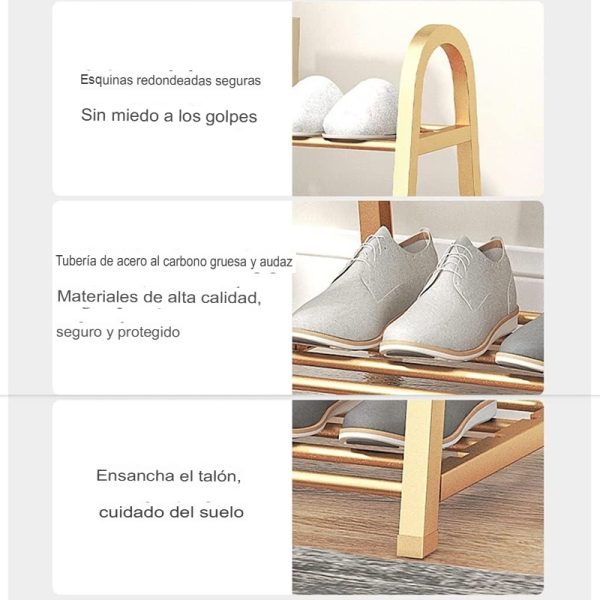 Zapatero Tipo A de cuatro niveles(Metal+Plástico)