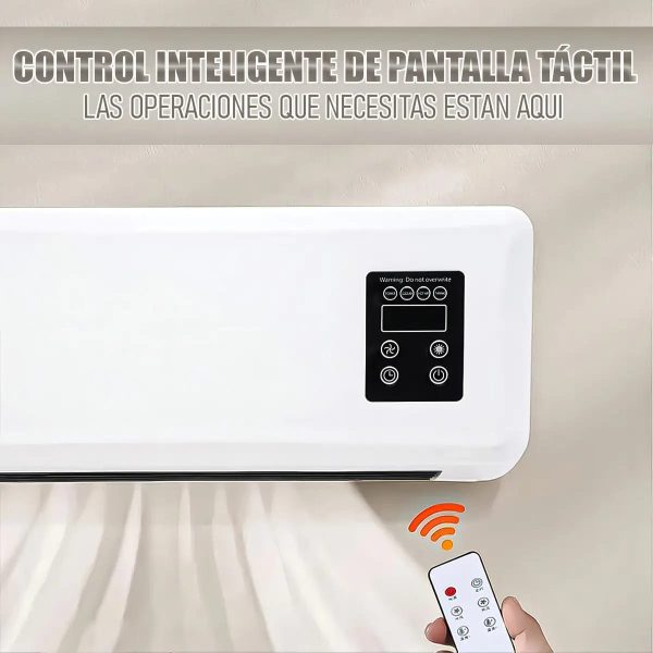 Aire Acondicionado/Calefactor Portátil de Pared 2 en 1 con Control Remoto