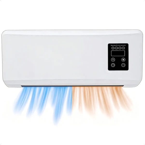Aire Acondicionado/Calefactor Portátil de Pared 2 en 1 con Control Remoto