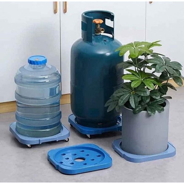 Soporte Base con Ruedas Multifuncional para Bidon de Gas