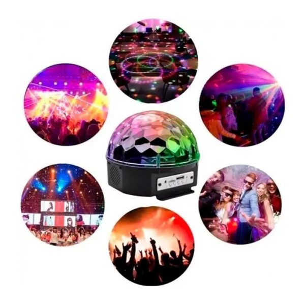 Bola de Luces LED Psicodelica Audiorrítmica con Parlante Bluetooth