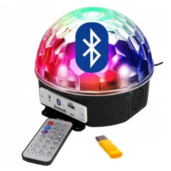 Bola de Luces LED Psicodelica Audiorrítmica con Parlante Bluetooth