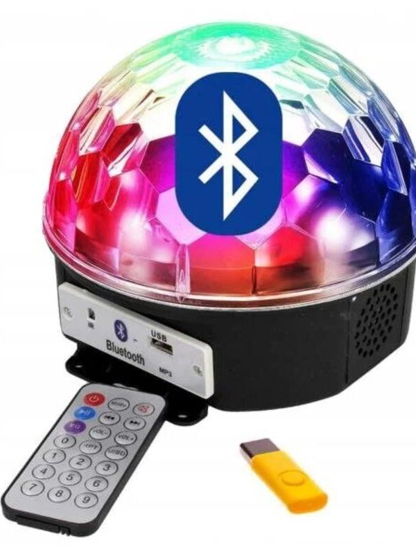 Bola de Luces LED Psicodelica Audiorrítmica con Parlante Bluetooth