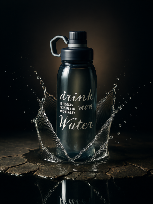 Botella de Agua Deportiva de Boca Ancha de Gran Capacidad