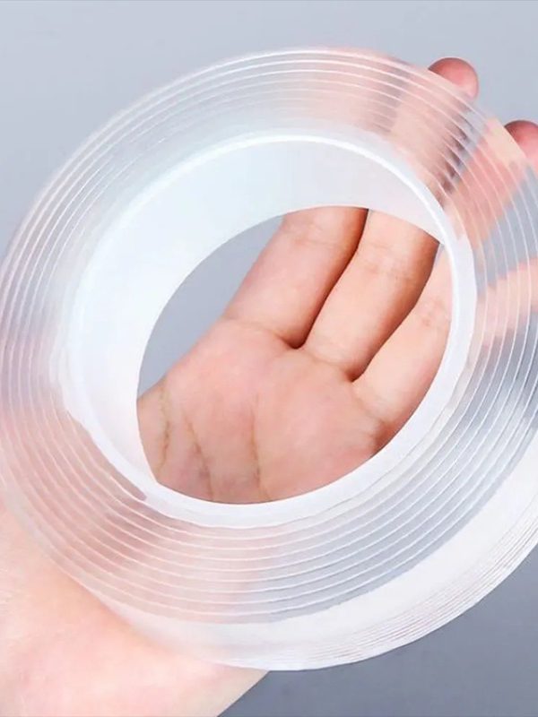 Cinta Adhesiva Lavable Reutilizable Multiusos de Doble Contacto 2 Metros