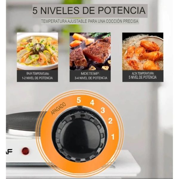 Cocina Electrica portátil Antiadherente de 1 Hornilla RAF