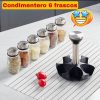 Condimentero Giratorio con 6 frascos de Vidrio