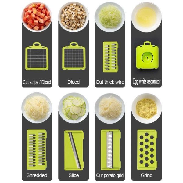 Picatodo Cortador de verdura multifuncional de 14 pcs