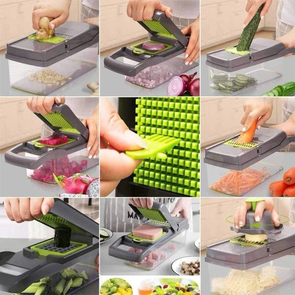 Picatodo Cortador de verdura multifuncional de 14 pcs