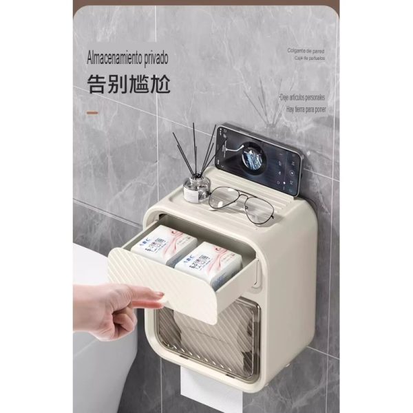 Organizador de Baño con Dispensador de Papel y Cajón