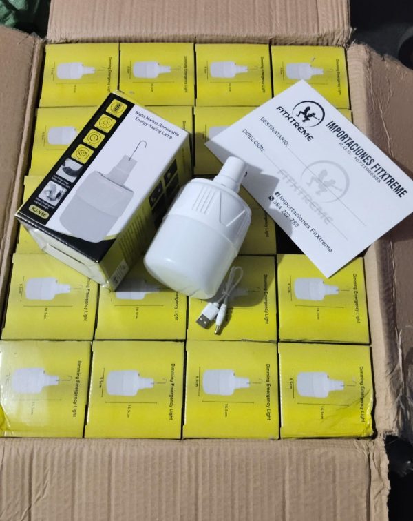 Lampara Foco LED Solar Recargable Colgante