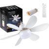 Foco Ventilador LED E26 30W - 6 Aspas con Control 3 en 1