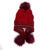 Gorro Tejido de Invierno con Pompón y Felpa Interior para Mujer