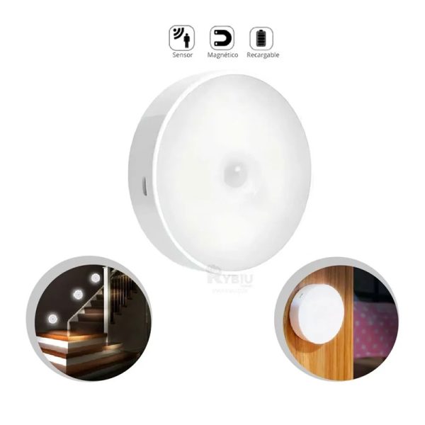 Luz LED Recargable con Sensor de Movimiento