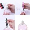 Mini botella de aluminio atomizador reciclable de perfume recargable