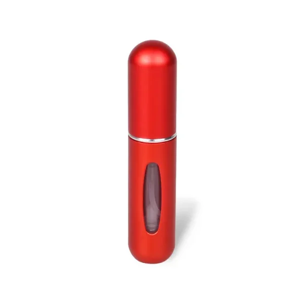 Mini botella de aluminio atomizador reciclable de perfume recargable