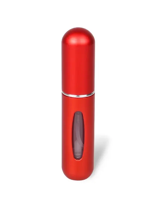 Mini botella de aluminio atomizador reciclable de perfume recargable