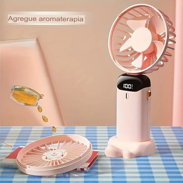 Mini Ventilador Portatil Plegable Recargable 5 Velocidades