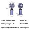 Mini Ventilador Portatil Plegable Recargable 5 Velocidades