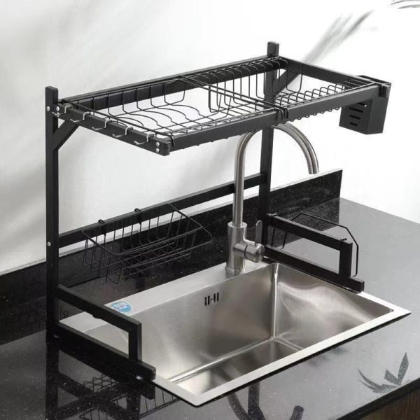 Organizador y Escurridor Inoxidable de Platos sobre Lavadero de 85 cm