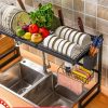 Organizador y Escurridor Inoxidable de Platos sobre Lavadero de 85 cm
