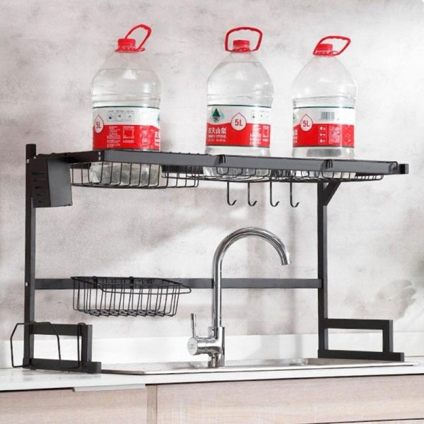 Organizador y Escurridor Inoxidable de Platos sobre Lavadero de 85 cm