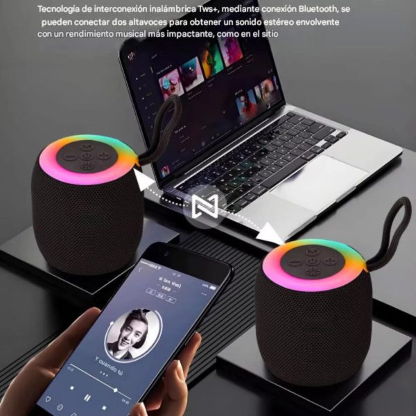 Mini Parlante Bluetooth Portátil con conexion Tipo Alexa