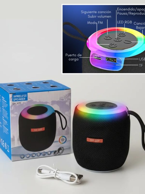 Mini Parlante Bluetooth Portátil con conexion Tipo Alexa