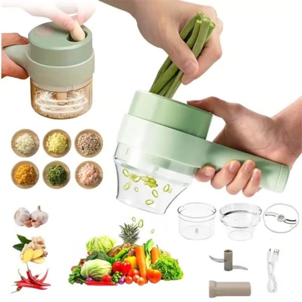 Pica Todo Triturador Cortador de Alimentos Verduras Carnes y mas Recargable 4 en 1