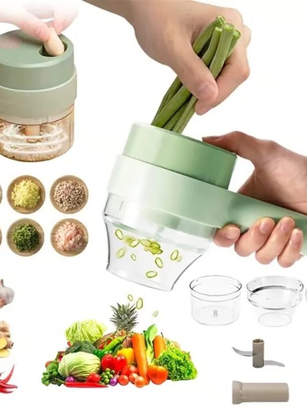 Pica Todo Triturador Cortador de Alimentos Verduras Carnes y mas Recargable 4 en 1