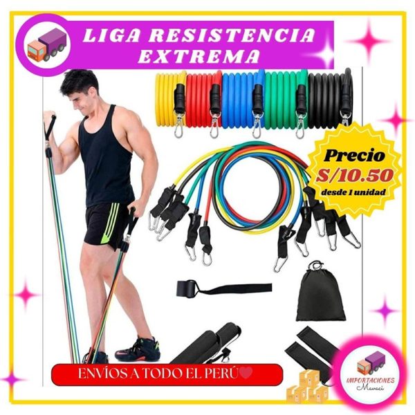 Set 5 Bandas Elástica de Resistencia Para Ejercicio