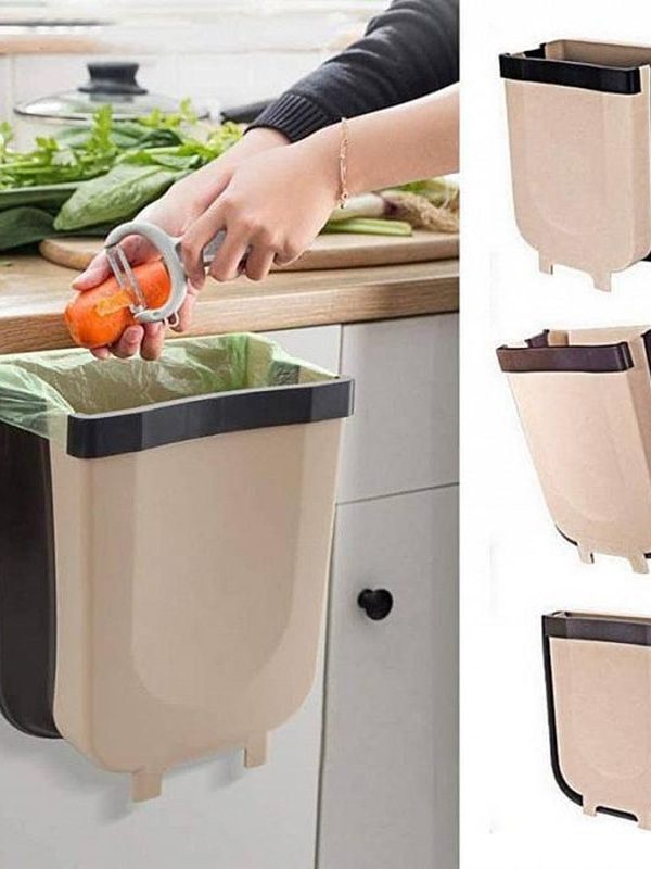 Tacho de Basura Plegable Expandible para Colgar