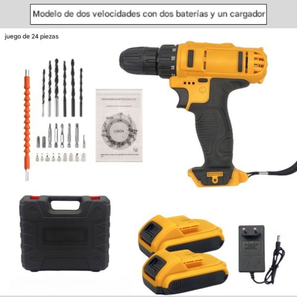Taladro Destornillador Inalámbrico 180Vf Doble Batería