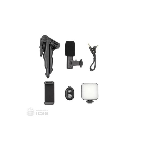 Kit de Grabación con Micrófono, Luz Led  y Trípode