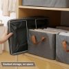 Caja Cesta Organizadora y Almacenamiento de Ropa Multiuso Plegable con Varilla