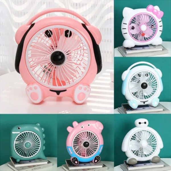 Ventilador de Escritorio Electrico Kawaii de Tipo Dibujos Animados