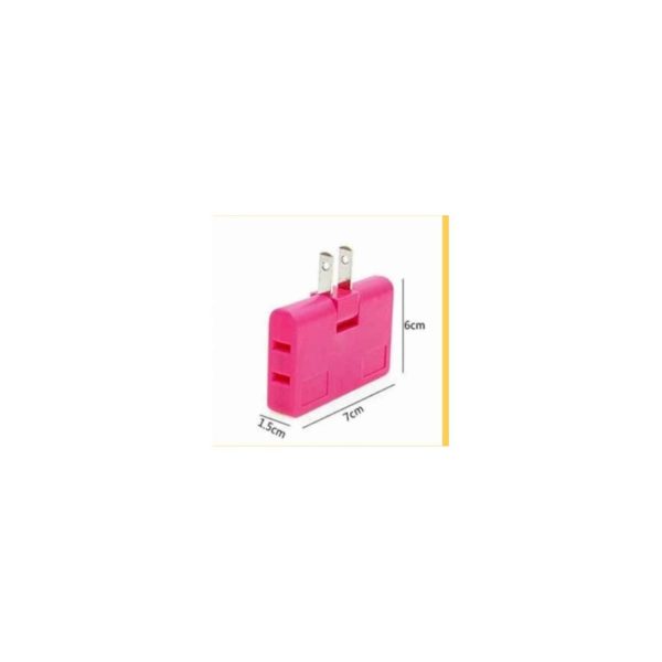 Adaptador Triple Enchufe Plano Giratorio 3 En 1 Conector