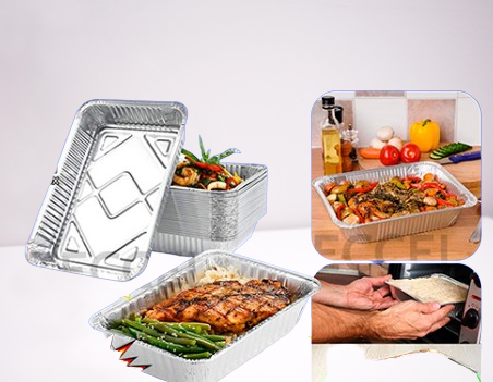 Bandeja Cuadrada De Papel Aluminio