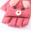 Guantes Medio Dedo con Dibujos y Orejitas