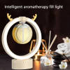 Humidificador y Difusor de Aceites Escenciales Circular con Aro de Luz Led