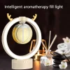 Humidificador y Difusor de Aceites Escenciales Circular con Aro de Luz Led