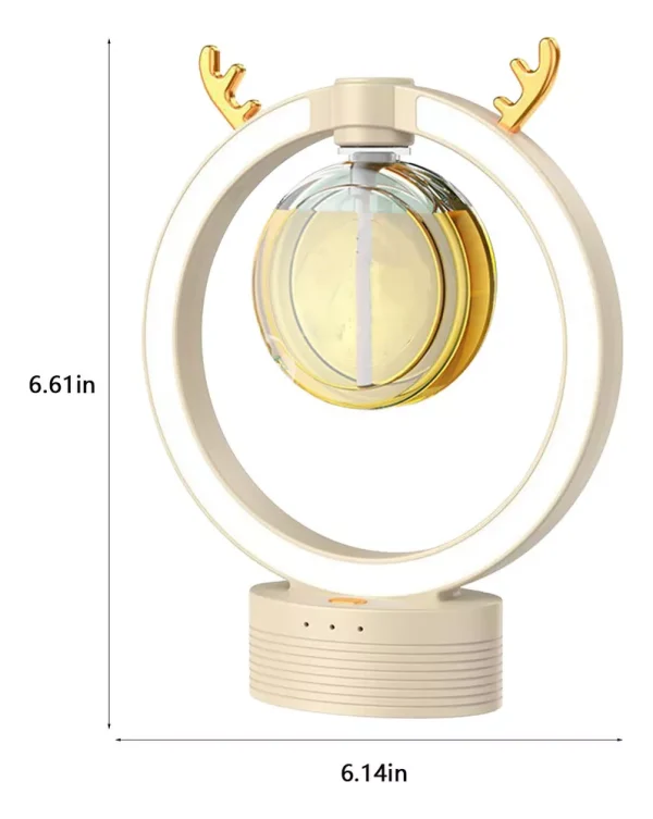 Humidificador y Difusor de Aceites Escenciales Circular con Aro de Luz Led