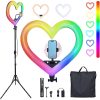 Kit Aro LED Corazon RGB+ Tripode con Soporte para Celular y Camara