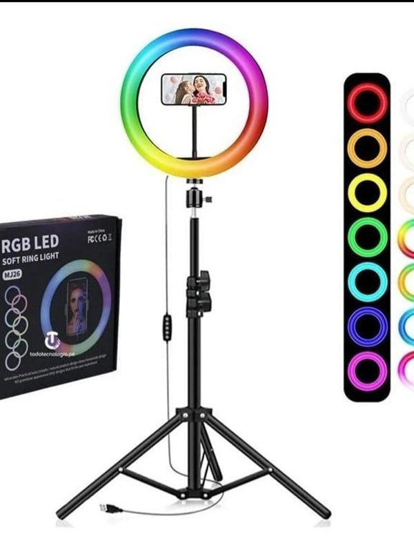 Kit Aro LED RGB+ Tripode con Soporte para Celular