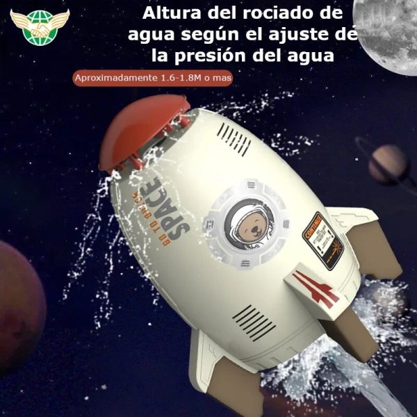 Juguete Lanzador de Cohete Rociador Giratorio  Aspersor de Elevacion a Presion de Agua