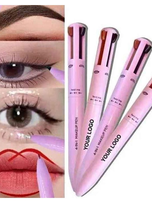 Lápiz Cosmetico de Maquillaje Multifuncional Giratorio 4 en 1
