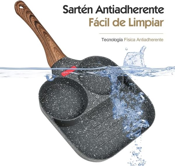 Mini Sarten Antiadherente 3 Divisiones