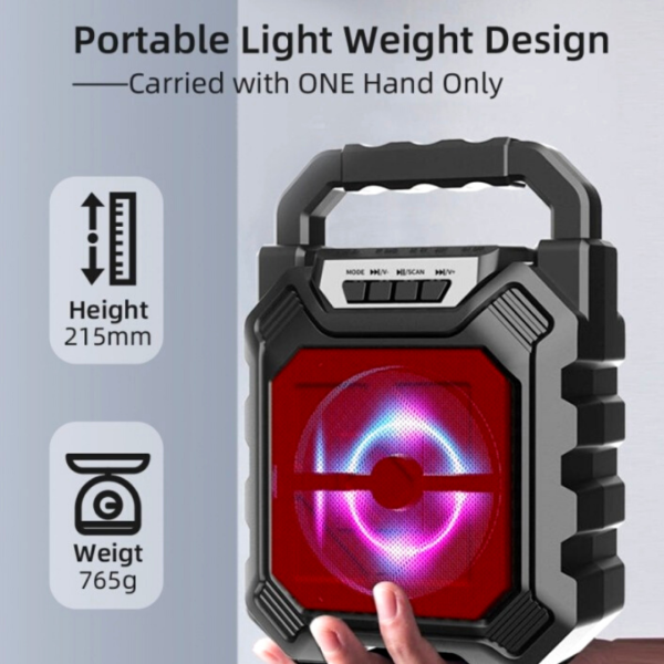Parlante Portatil Recargable Bluetooth con Micrófono
