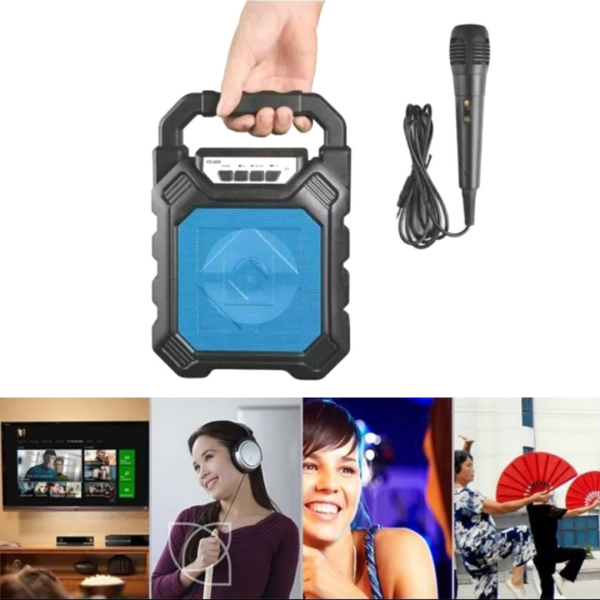 Parlante Portatil Recargable Bluetooth con Micrófono