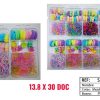 Set-de-Ligas-con-Piojitos-paquete.jpg Set de Ligas Colets con Ganchitos Piojitos para Cabello de Colores